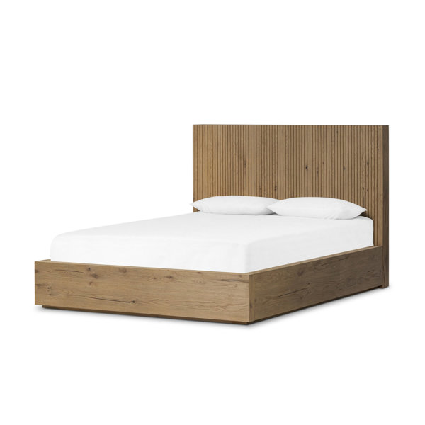 Four Hands Leo Bed-Rustic Light Natural Oak | Wayfair